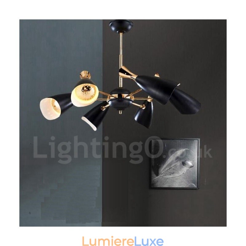 Lustre contemporain moderne à 6 lumières