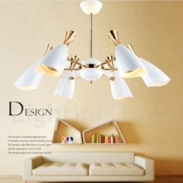Lustre contemporain moderne à 6 lumières