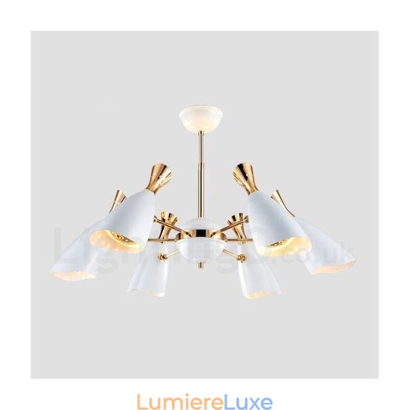 Lustre contemporain moderne à 6 lumières