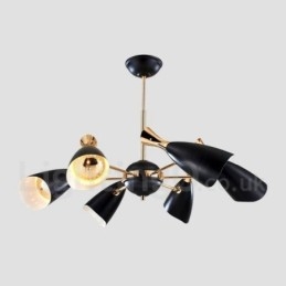 Lustre contemporain moderne à 6 lumières