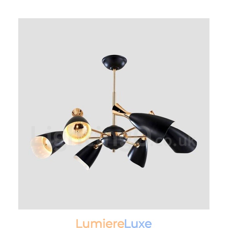 Lustre contemporain moderne à 6 lumières