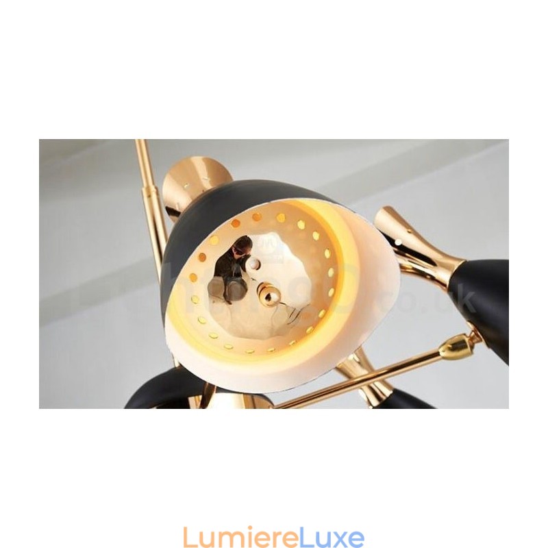 Lustre contemporain moderne à 6 lumières