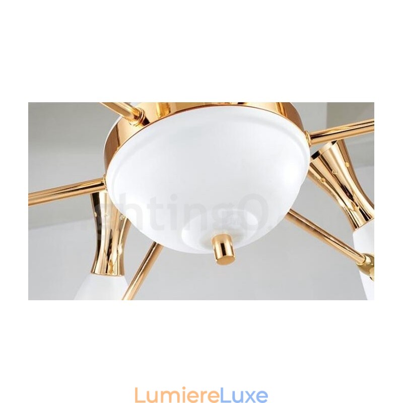 Lustre contemporain moderne à 6 lumières