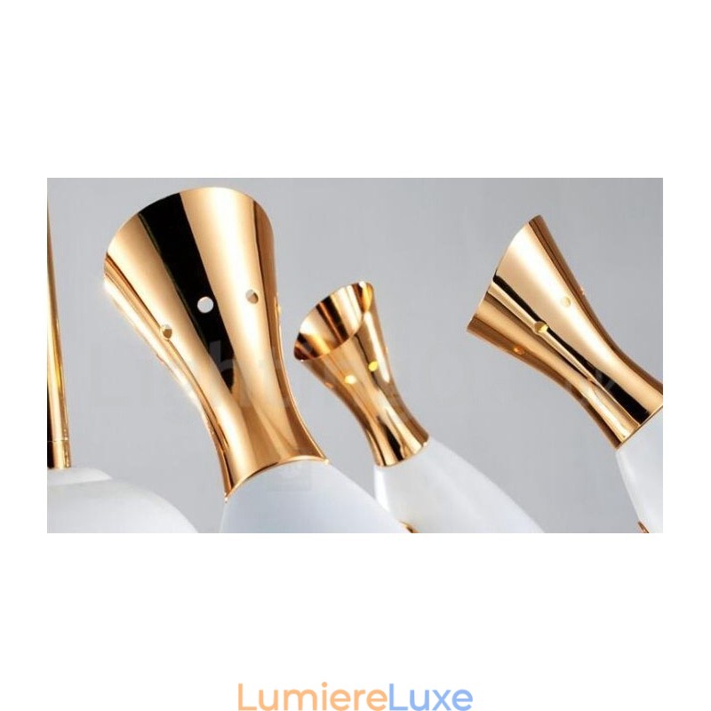 Lustre contemporain moderne à 6 lumières