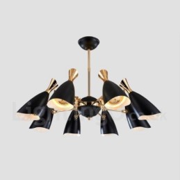Lustre contemporain moderne à 8 lumières