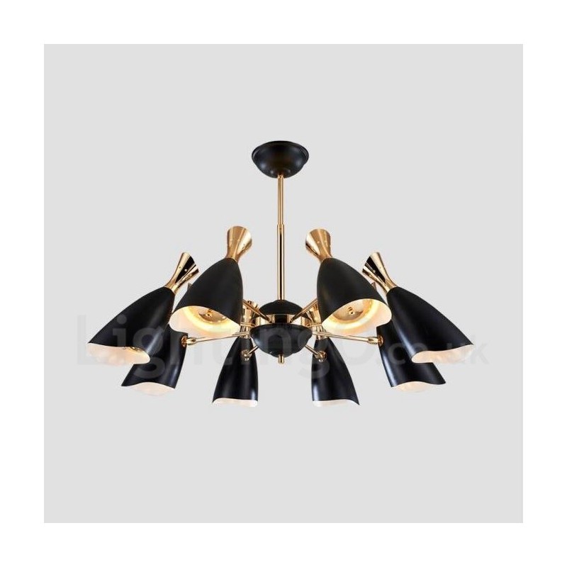 Lustre contemporain moderne à 8 lumières