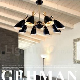 Lustre contemporain moderne à 8 lumières