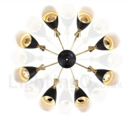 Lustre contemporain moderne à 8 lumières