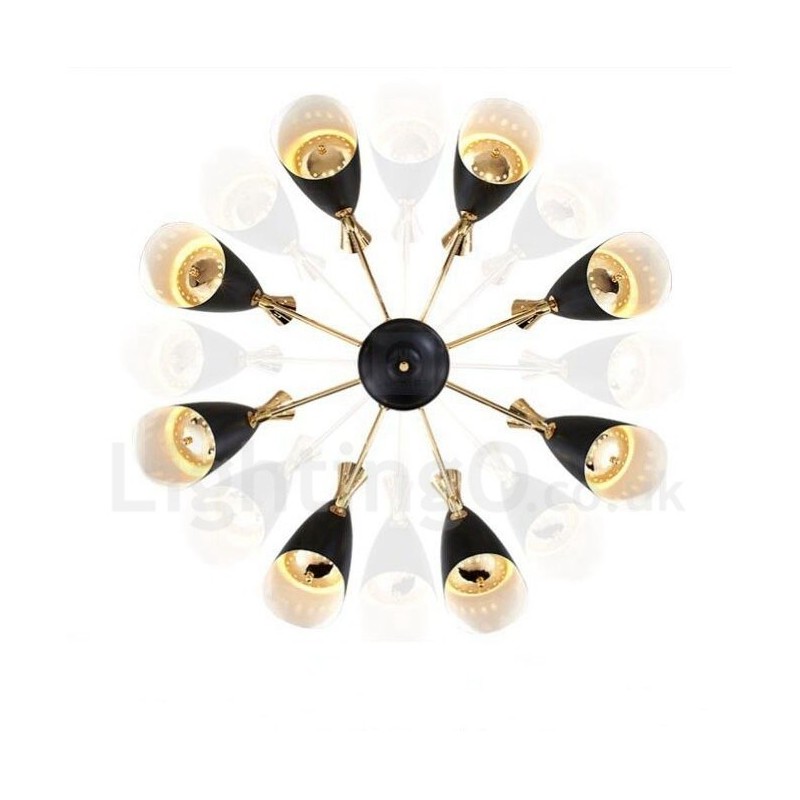 Lustre contemporain moderne à 8 lumières