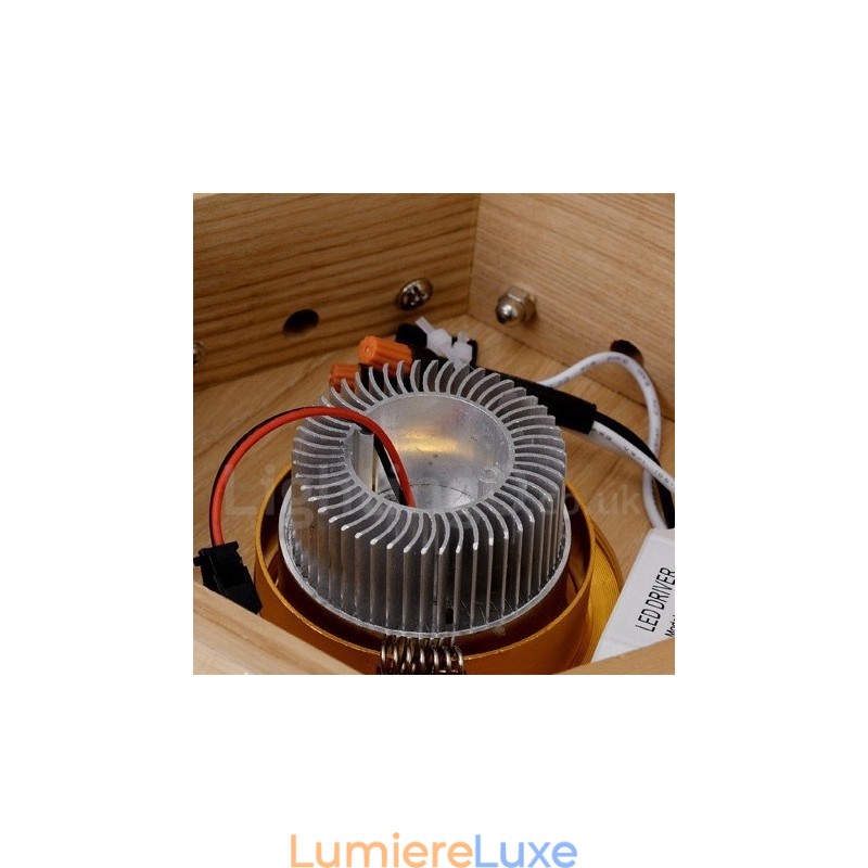 Suspension contemporaine moderne en bois à 6 lumières