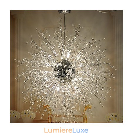 Lanterne moderne Globe Cristal Chrome Métal Encastré Lanterne moderne Globe Cristal Chrome Métal Encastré