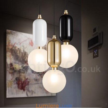 Suspension contemporaine moderne avec abat-jour en verre Suspension contemporaine moderne avec abat-jour en verre