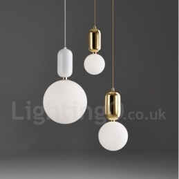 Suspension contemporaine moderne avec abat-jour en verre