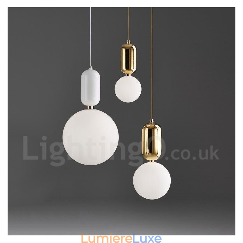 Suspension contemporaine moderne avec abat-jour en verre