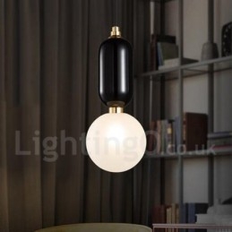 Suspension contemporaine moderne avec abat-jour en verre