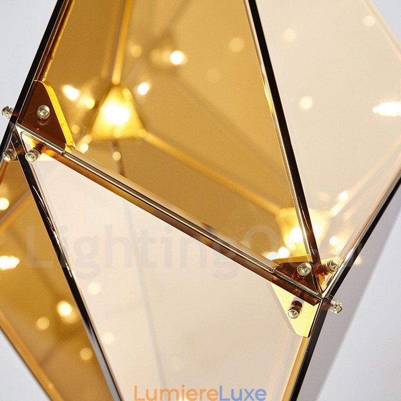 Suspension moderne et contemporaine avec abat-jour en verre