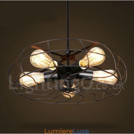 Suspension rétro vintage à 5 lumières Suspension rétro vintage à 5 lumières
