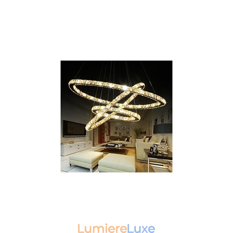 Plafonniers avec anneau en cristal de style tendance
