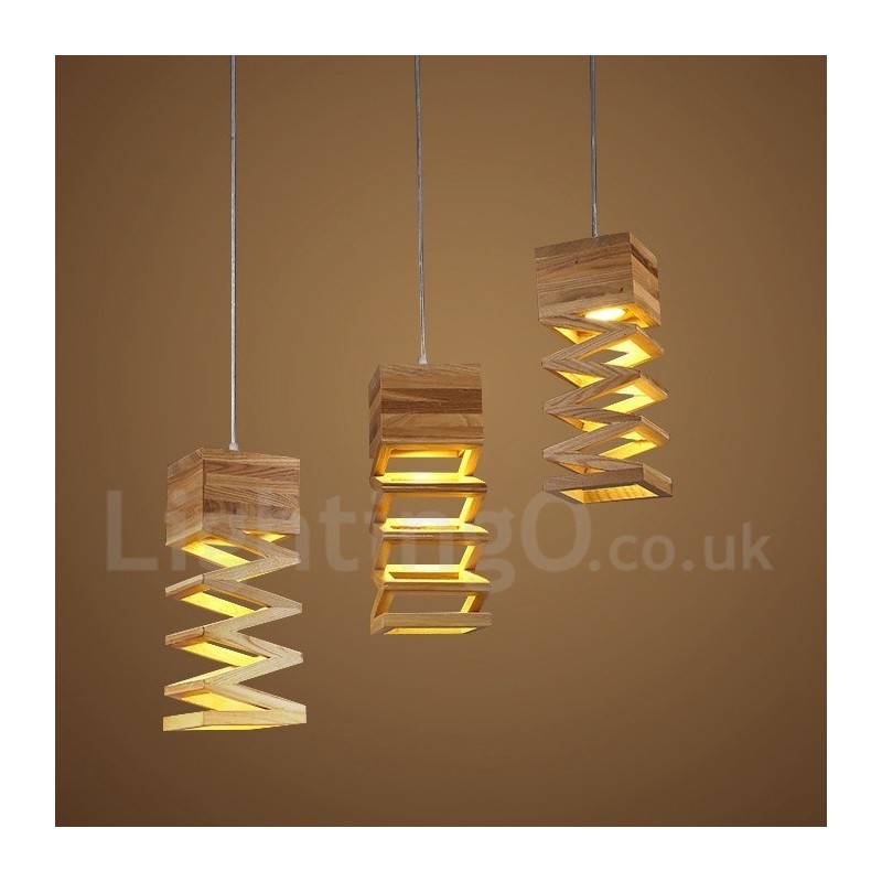 Suspension en bois moderne et contemporaine