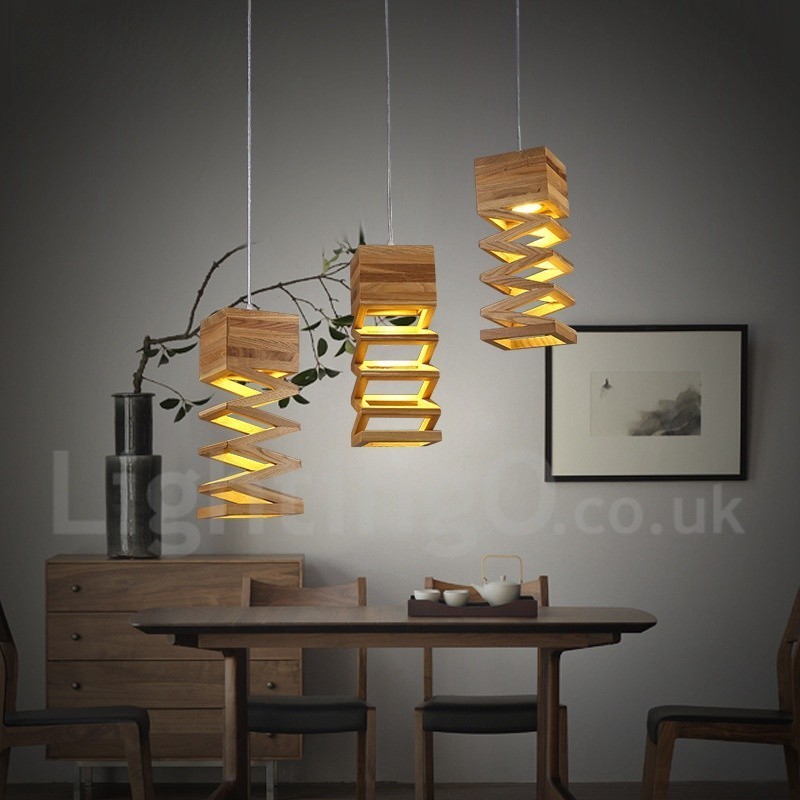 Suspension en bois moderne et contemporaine