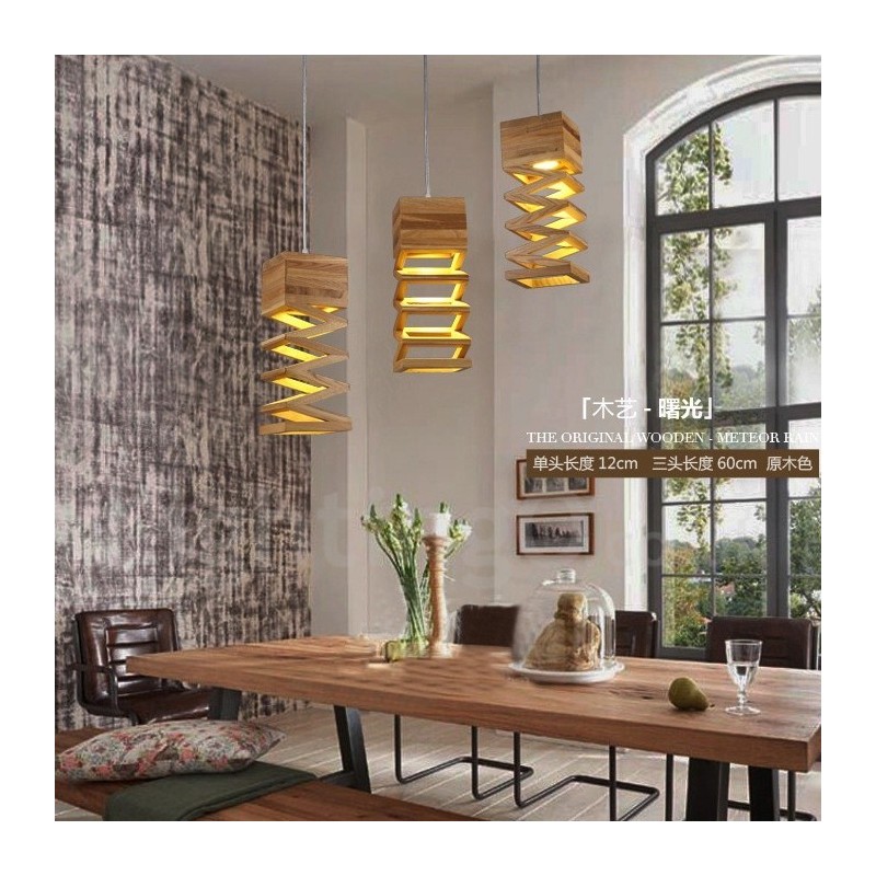 Suspension en bois moderne et contemporaine