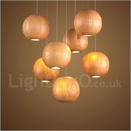 Suspension globe en bois Rustic Lodge Suspension globe en bois Rustic Lodge
