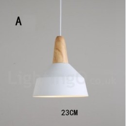 Suspension moderne contemporaine en bois et métal multicolore