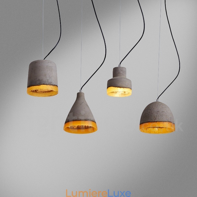 Suspension contemporaine moderne en béton à 1 lumière