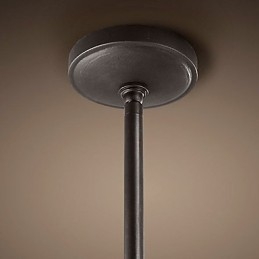 Suspension en fer de style rétro avec 12 lumières en forme de bougie