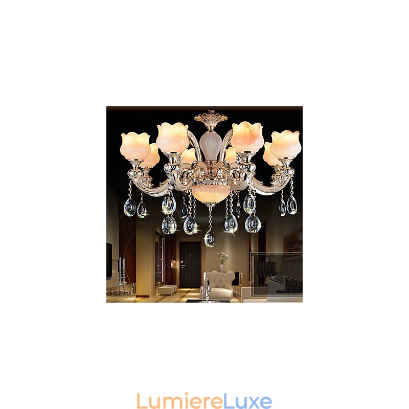 Lampe à suspension en jade de style européen Lampe à suspension en cristal