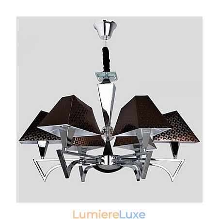 Lustre en fer forgé à la mode, éclairage artistique, lustre à 6 lumières Lustre en fer forgé à la mode, éclairage artistique, lustre à 6 lumières