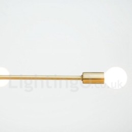 Lustre contemporain moderne en cuivre à 5 lumières