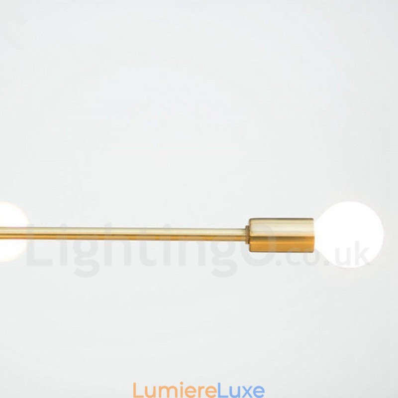 Lustre contemporain moderne en cuivre à 5 lumières