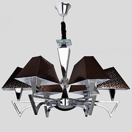 Lustre en fer forgé à la mode, éclairage artistique, lustre à 6 lumières
