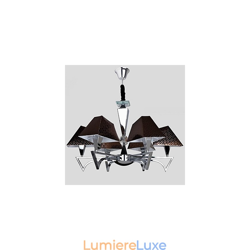 Lustre en fer forgé à la mode, éclairage artistique, lustre à 6 lumières