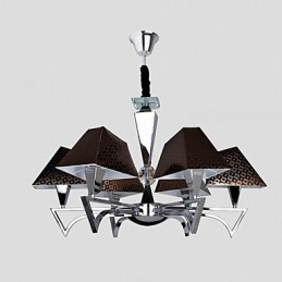 Lustre en fer forgé à la mode, éclairage artistique, lustre à 6 lumières