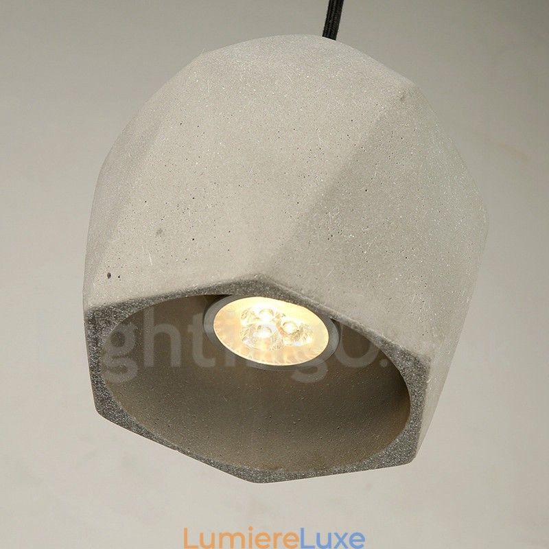 Suspension en béton à 1 lumière