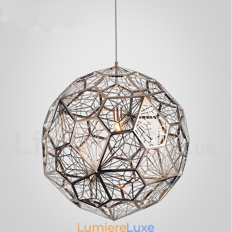 Suspension moderne contemporaine à 1 lumière en forme de globe