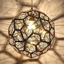 Suspension moderne contemporaine à 1 lumière en forme de globe
