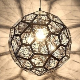 Suspension moderne contemporaine à 1 lumière en forme de globe
