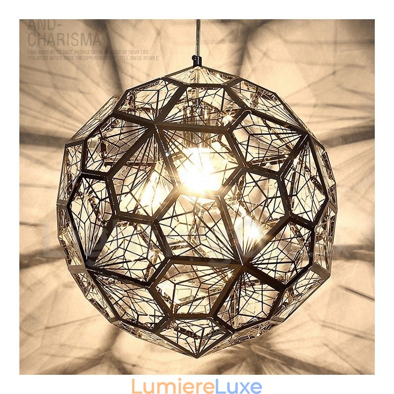 Suspension moderne contemporaine à 1 lumière en forme de globe