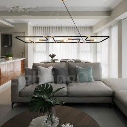 Suspension contemporaine moderne à 5 lumières