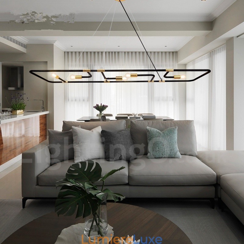 Suspension contemporaine moderne à 5 lumières
