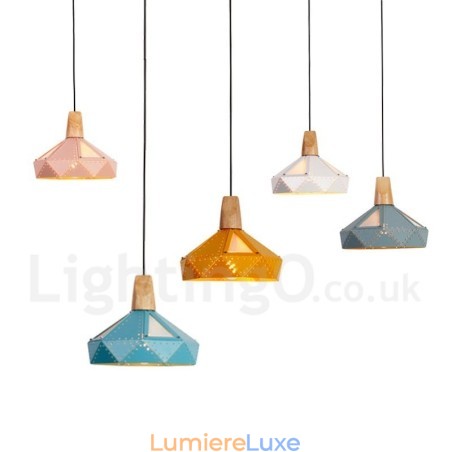 Suspension simple à 1 lumière, style contemporain et multicolore Suspension simple à 1 lumière, style contemporain et multicolore