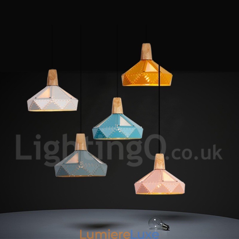 Suspension simple à 1 lumière, style contemporain et multicolore