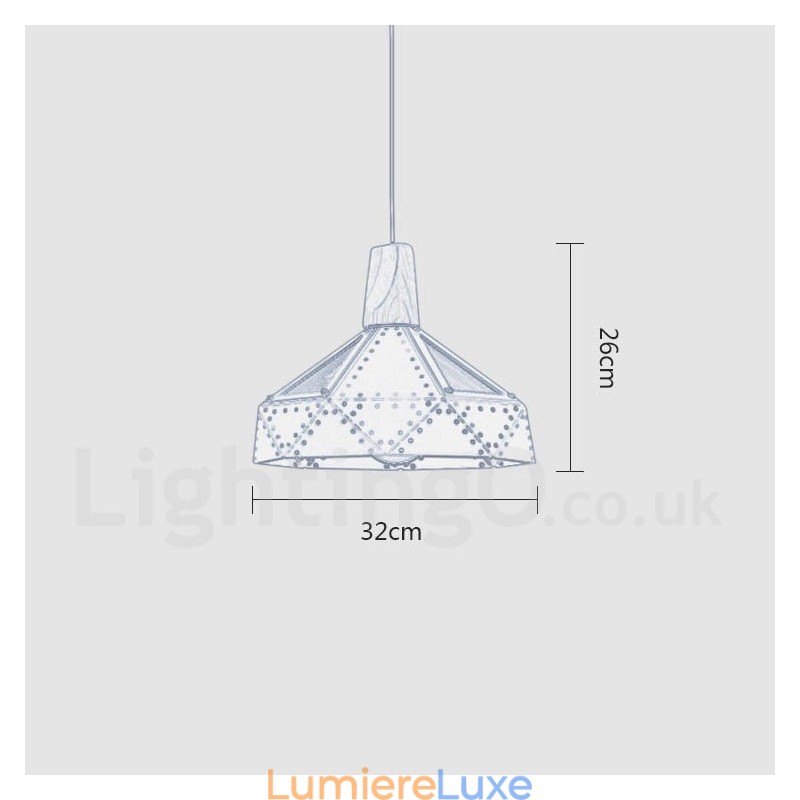Suspension simple à 1 lumière, style contemporain et multicolore