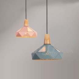 Suspension simple à 1 lumière, style contemporain et multicolore