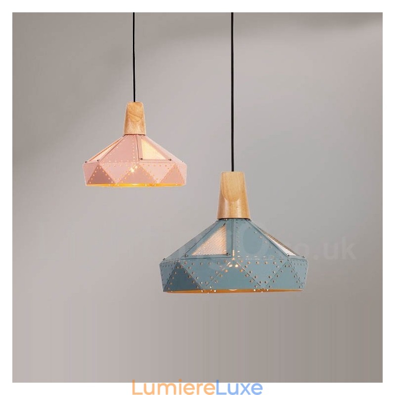Suspension simple à 1 lumière, style contemporain et multicolore