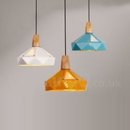 Suspension simple à 1 lumière, style contemporain et multicolore