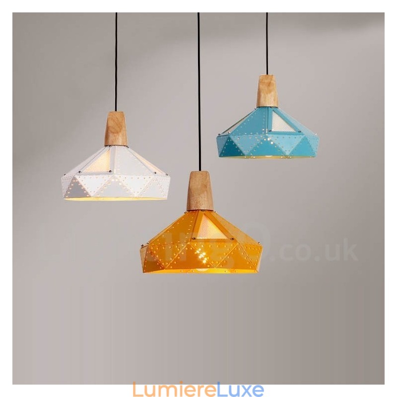 Suspension simple à 1 lumière, style contemporain et multicolore